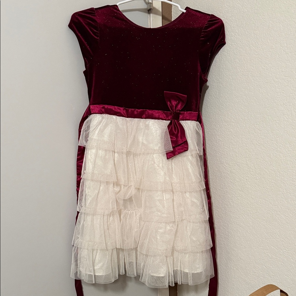 Jona Michelle Burgundy Velvet Dress